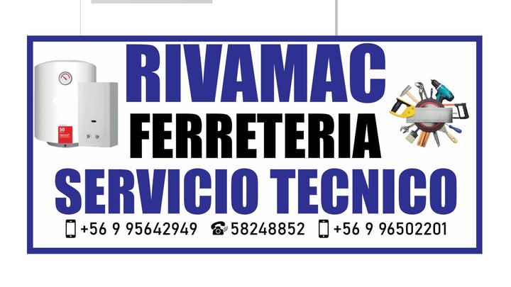 Rótulo Rivamac ferretería y servicio